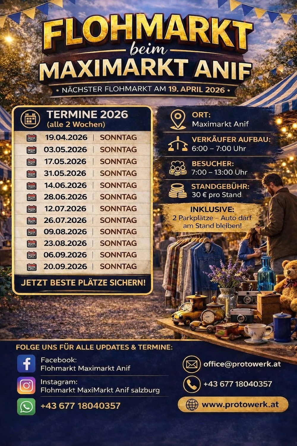 Flohmarkt Salzburg   Anif   Maximarkt Parkplatz   jeden 2. Sonntag
