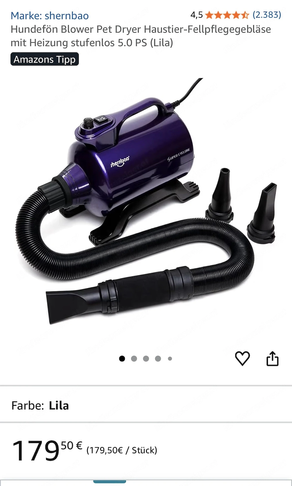 Shernbao Hundeföhn neu