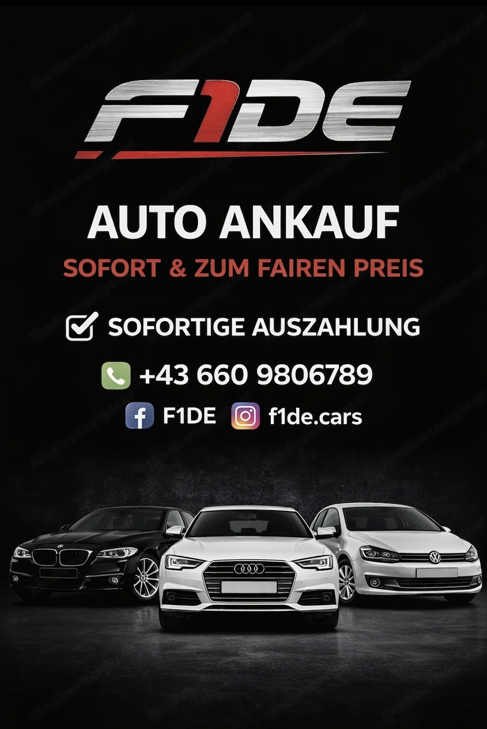 Auto verkaufen? Sofortige Auszahlung