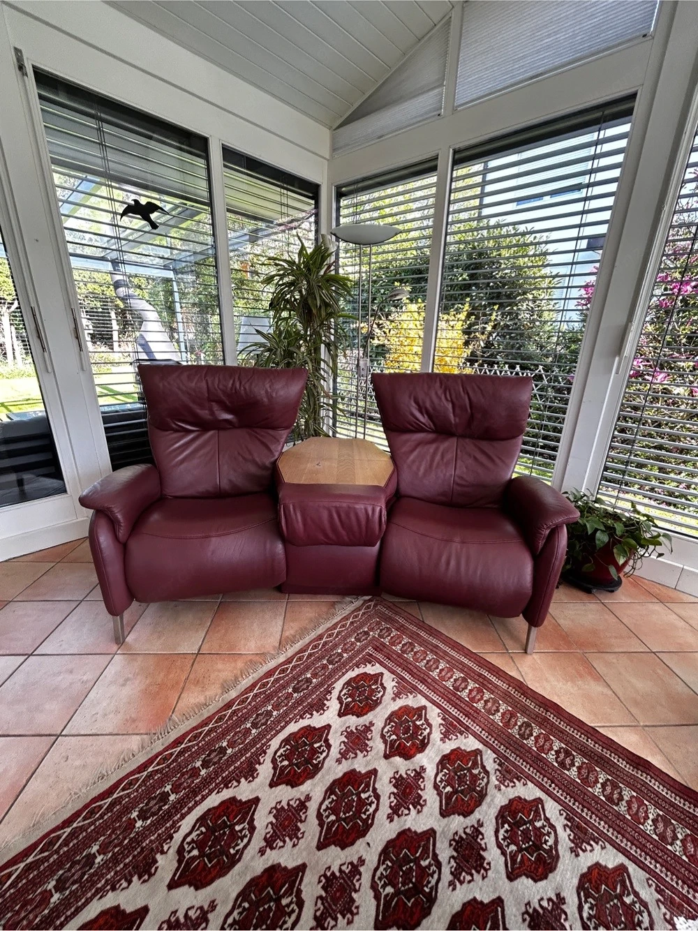 Echtledersofa Trapezsofa