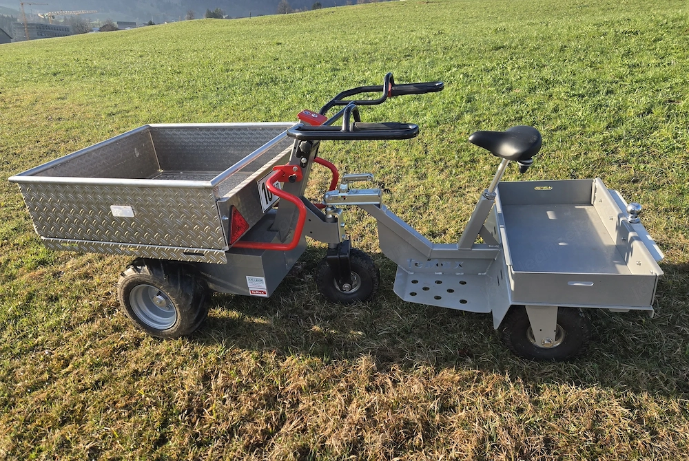 TeMax Elektro Transportwagen für Profis mit Sitzanhänger