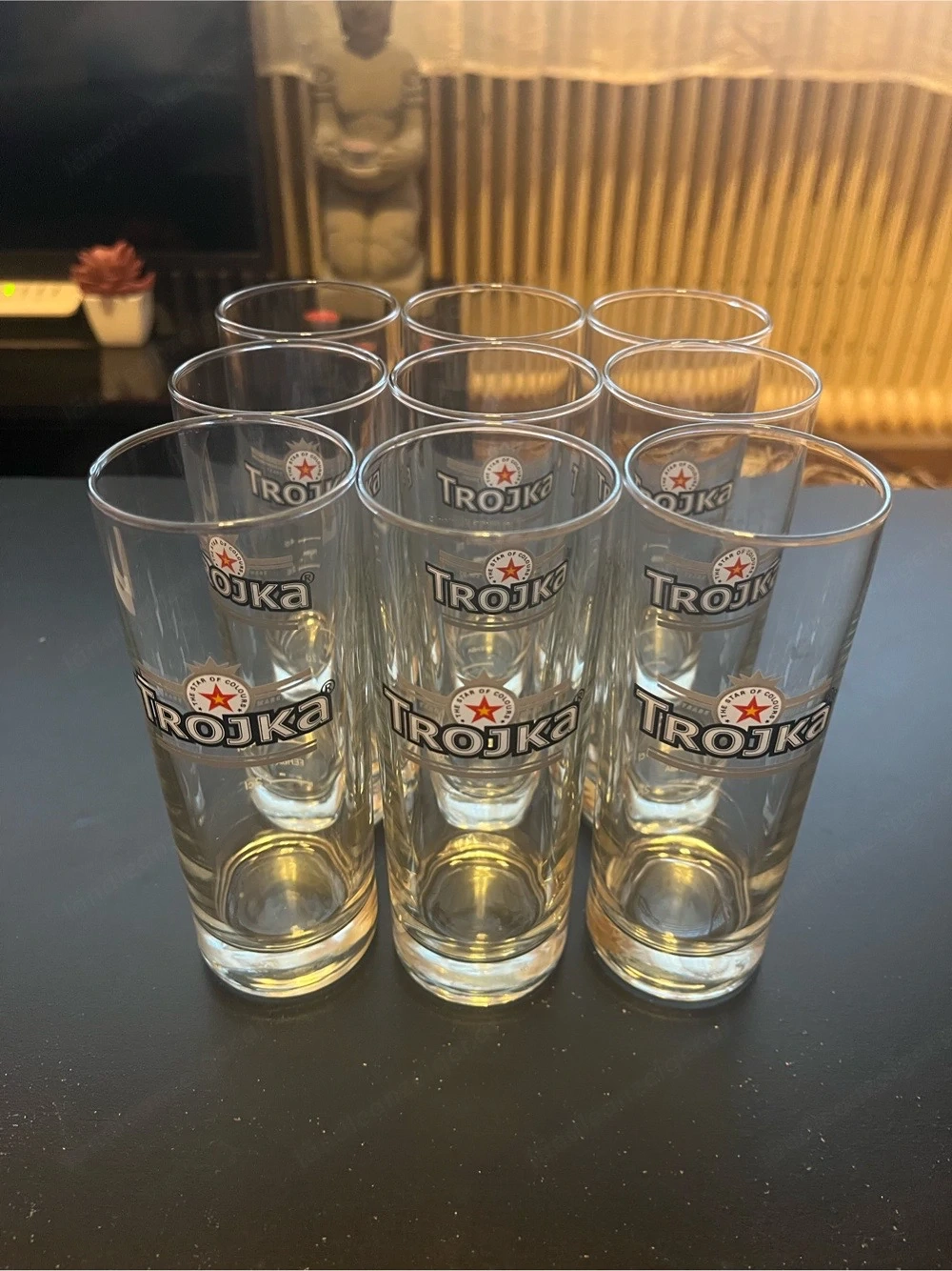 18-teiliges Bar-Set: Original SMIRNOFF & TROJKA Shotgläser   Stamper