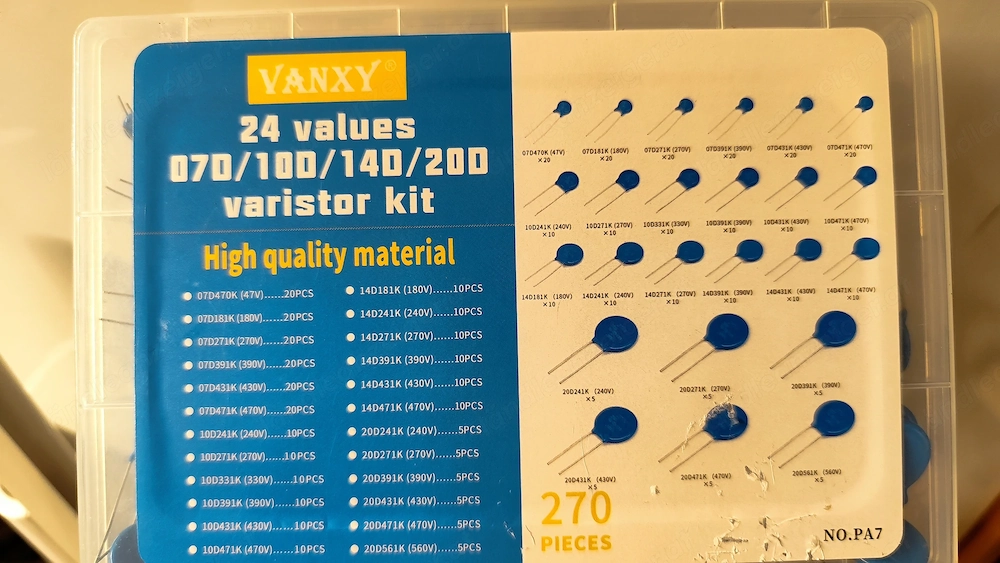 Varistoren Set    24 Werte   neu & sortiert in Box