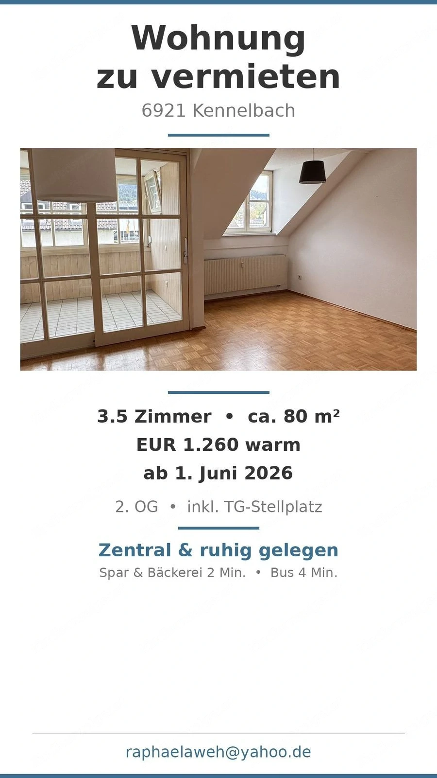 Wohnung in Kennelbach 