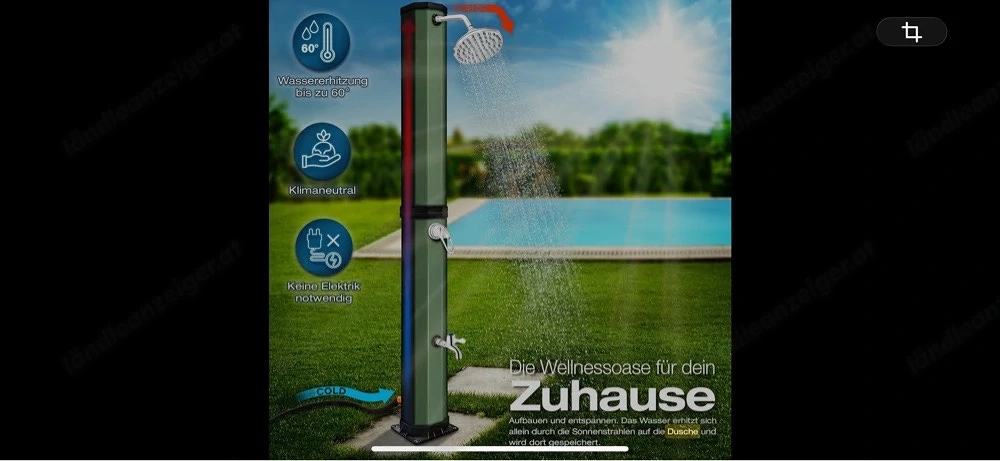 Solardusche 60L Neu für Garten 