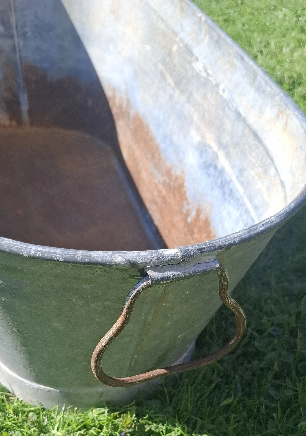 Vintage Kinderwanne Zink