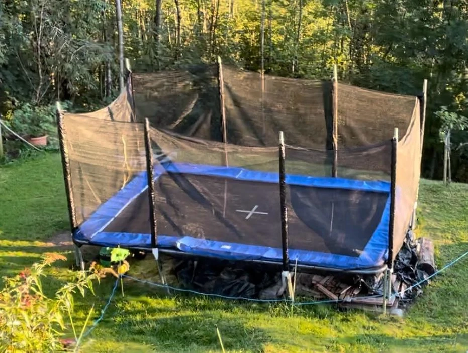 Trampolin 457x305 mit vielen Neuteilen