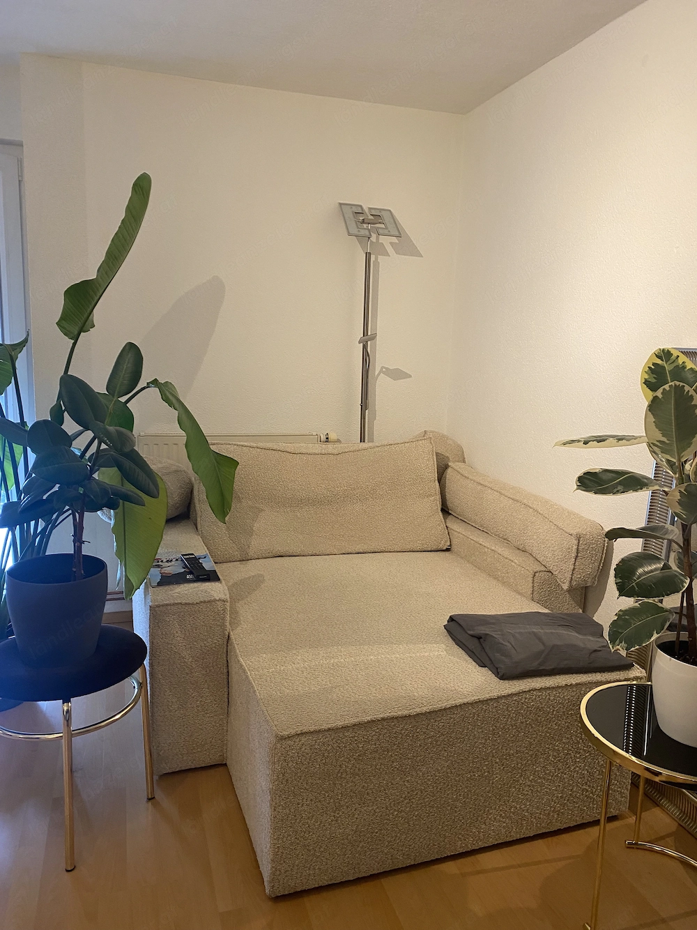 Chaiselongue aus Bouclé