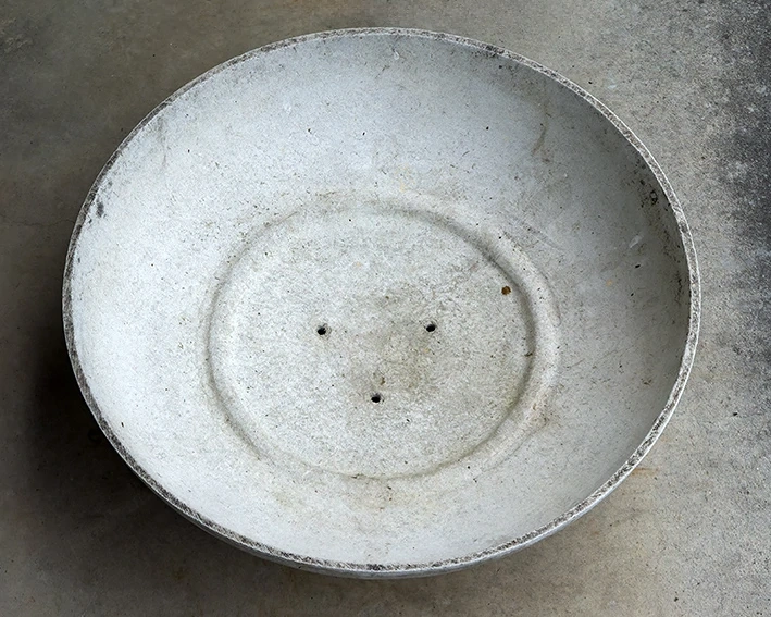 Große runde Pflanzschale mit Ring, Eternit Schale, Blumenschale, Pflanzgefäß 