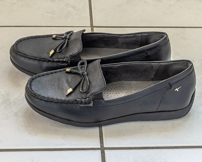 Damenschuhe Gr. 38,  Tamaris comfort, echt Lederschuhe, Halbschuhe, black Nappa 