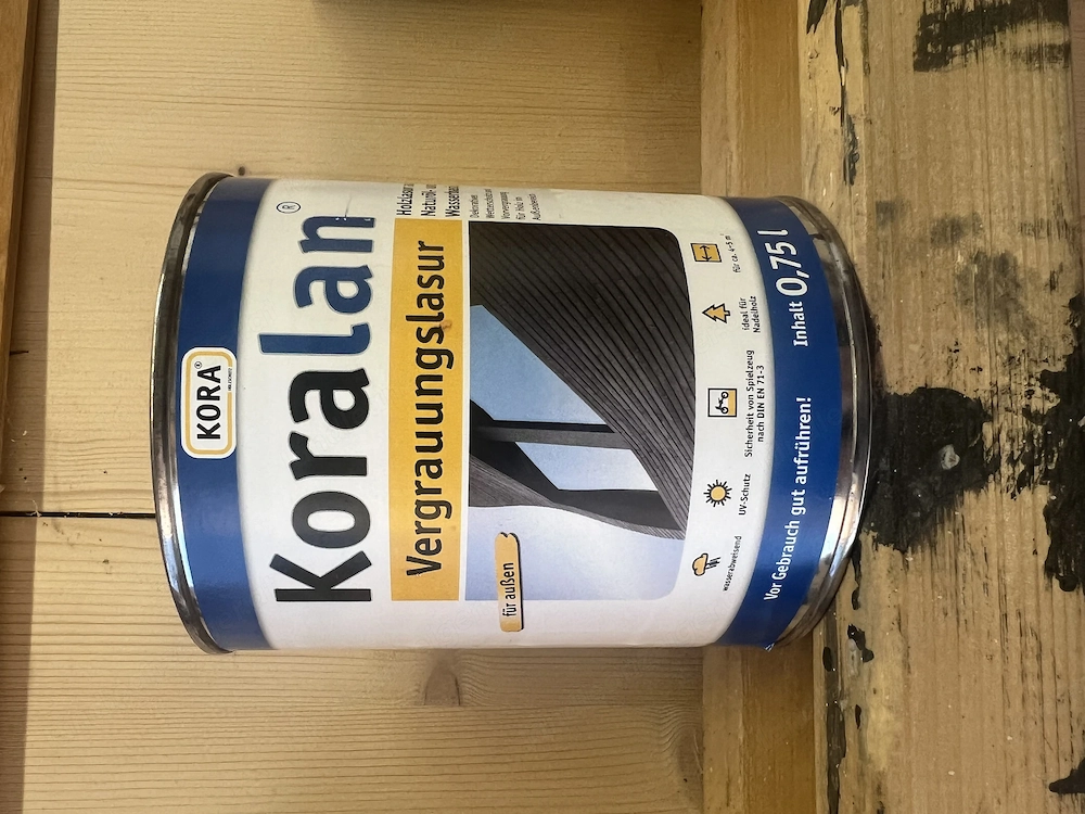 Farbe, Holzlasur dunkelgrau