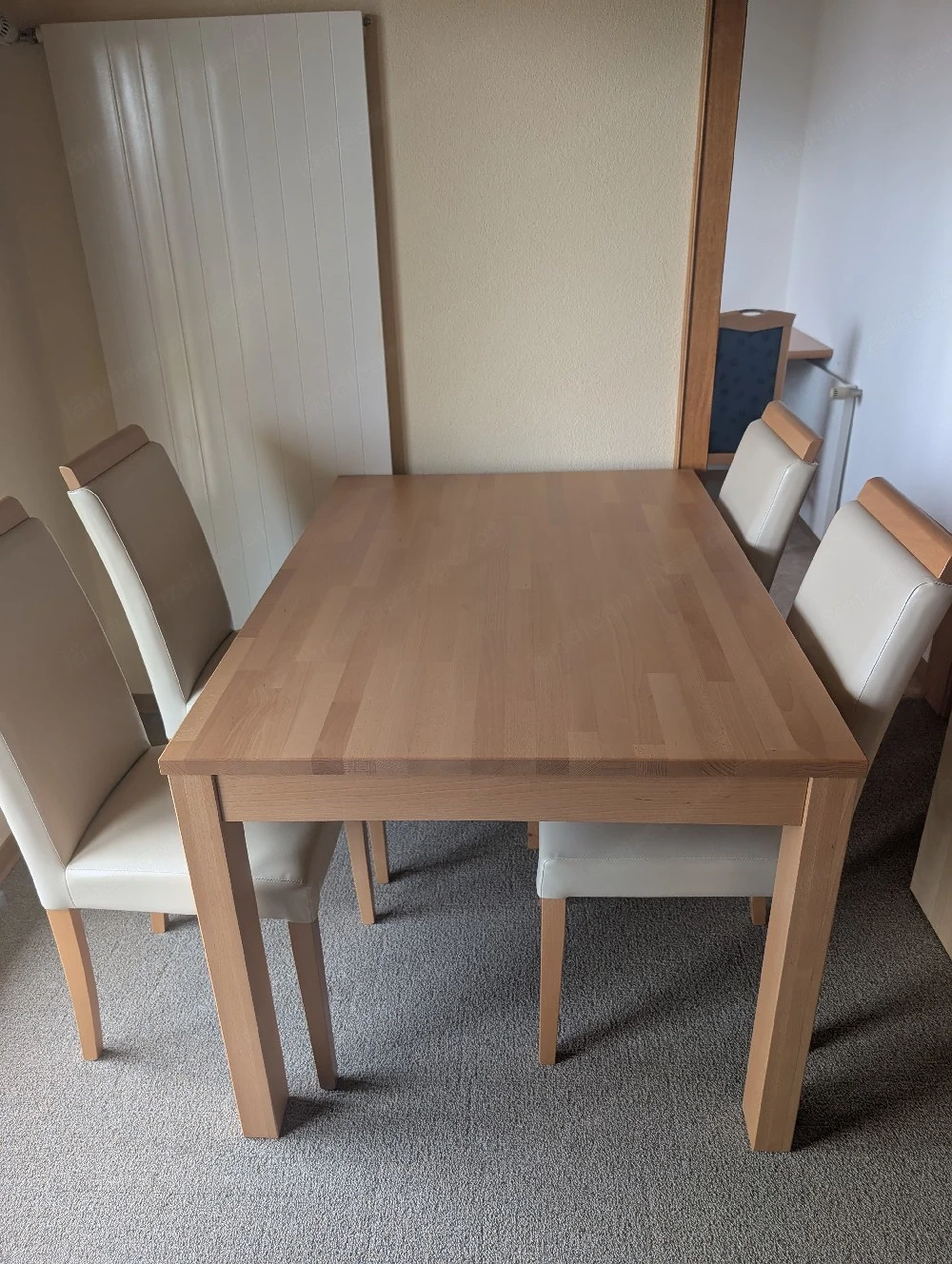 Stuhl Kunstleder, Buche