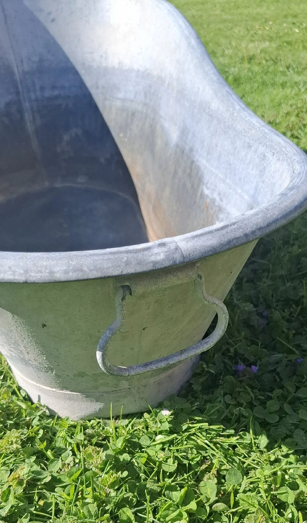 Antike Kinderwanne Zink 