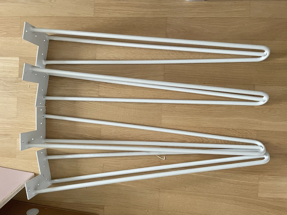 Hairpin Tischbeine in weiß