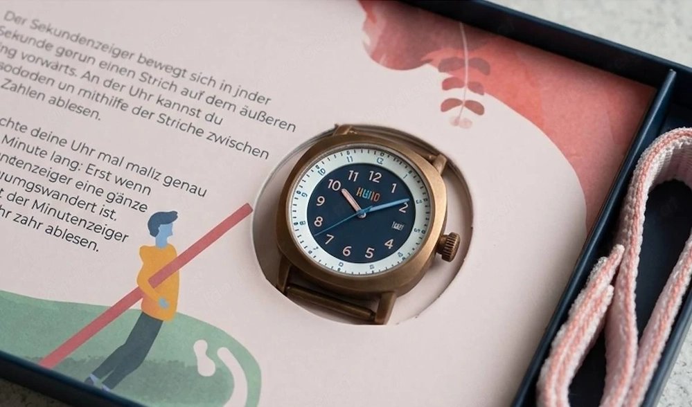 neue Kinderuhr (-40%) mit Datumsanzeige günstig zu verkaufen