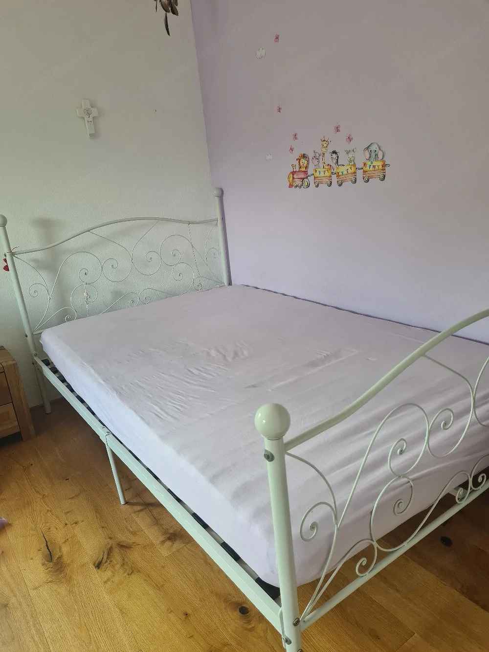 Metallbett 120x200cm inkl Lattenrost und Matratze 