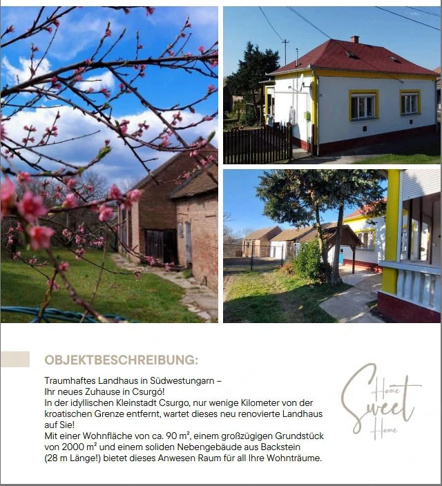 Landhaus in Westungarn renoviert mit grossem Nebengebäude und 1900 m2 Grundstück