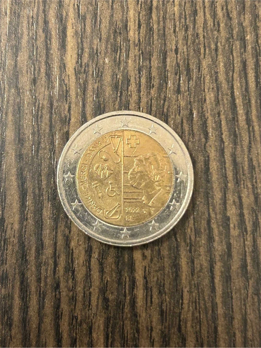 2 Euro Umlaufmünze Belgien 2022