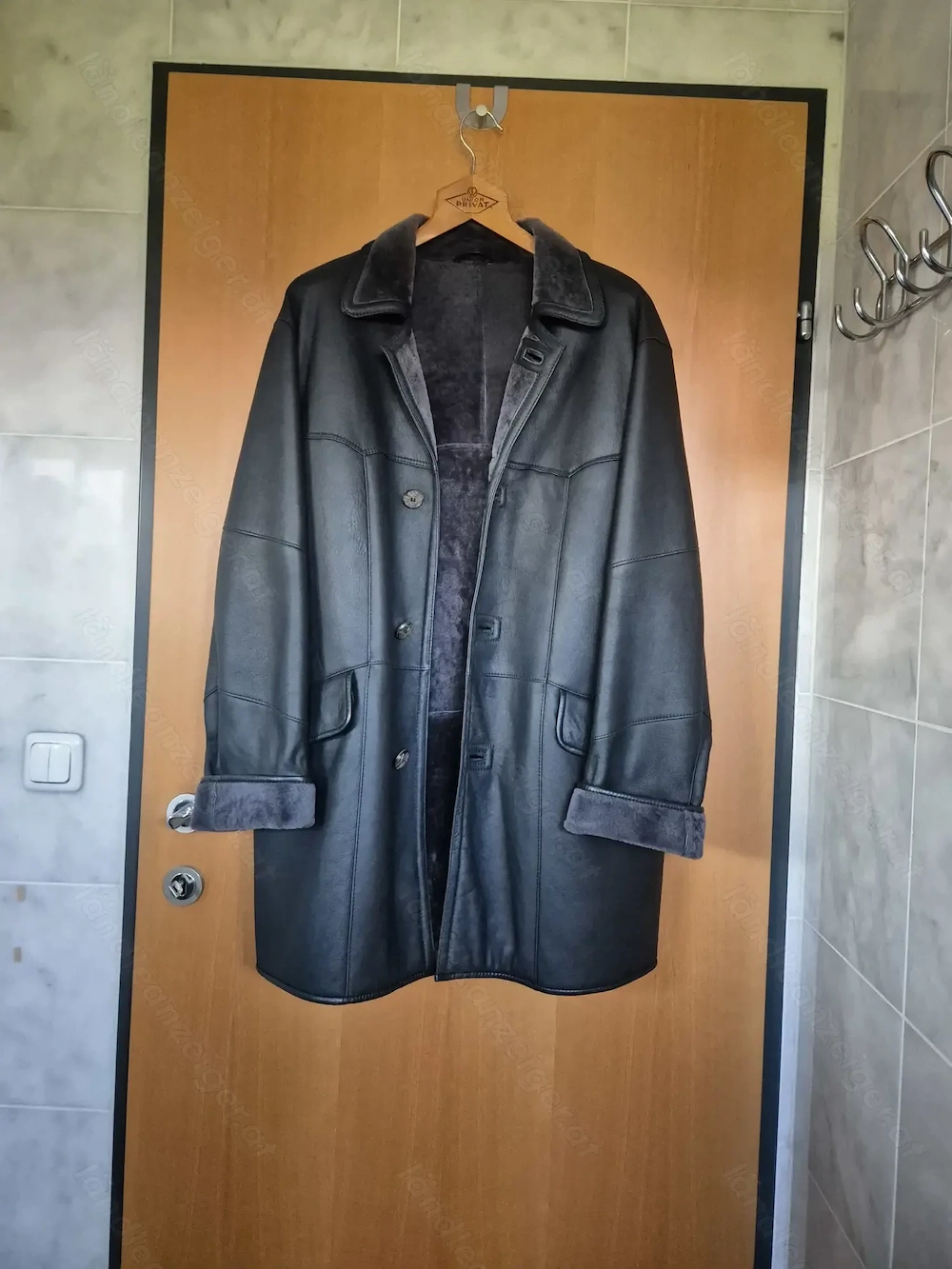 Lammfell Lederjacke Herren Gr. L