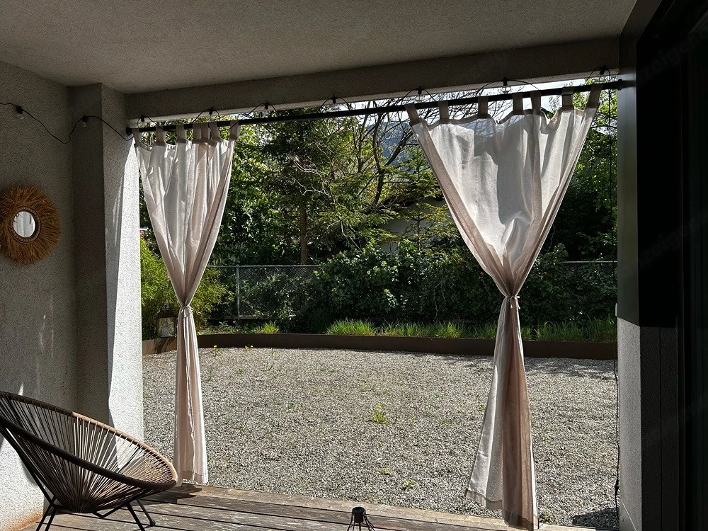 Teleskop Vorhangstange inkl. Outdoor Vorhänge