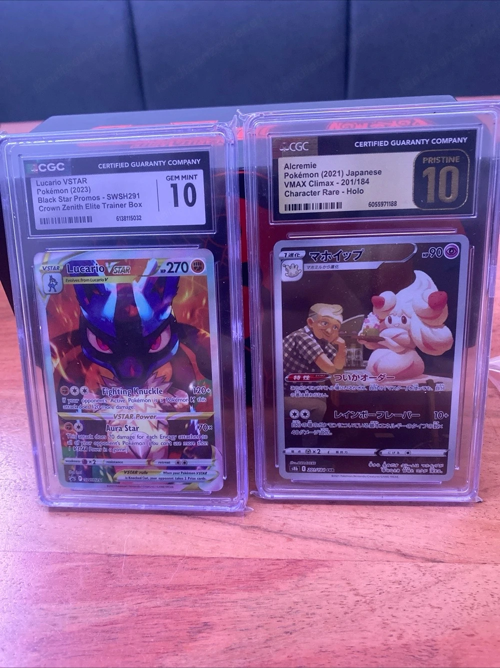    Pokémon CGC 10 & PRISTINE 10 Slabs   Lucario VSTAR + Alcremie chr  