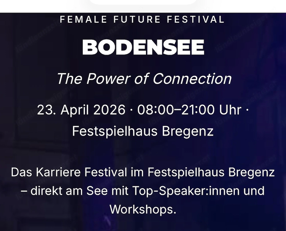 Ticket für das Female Future Festival in Bregenz am 23.04.2026 