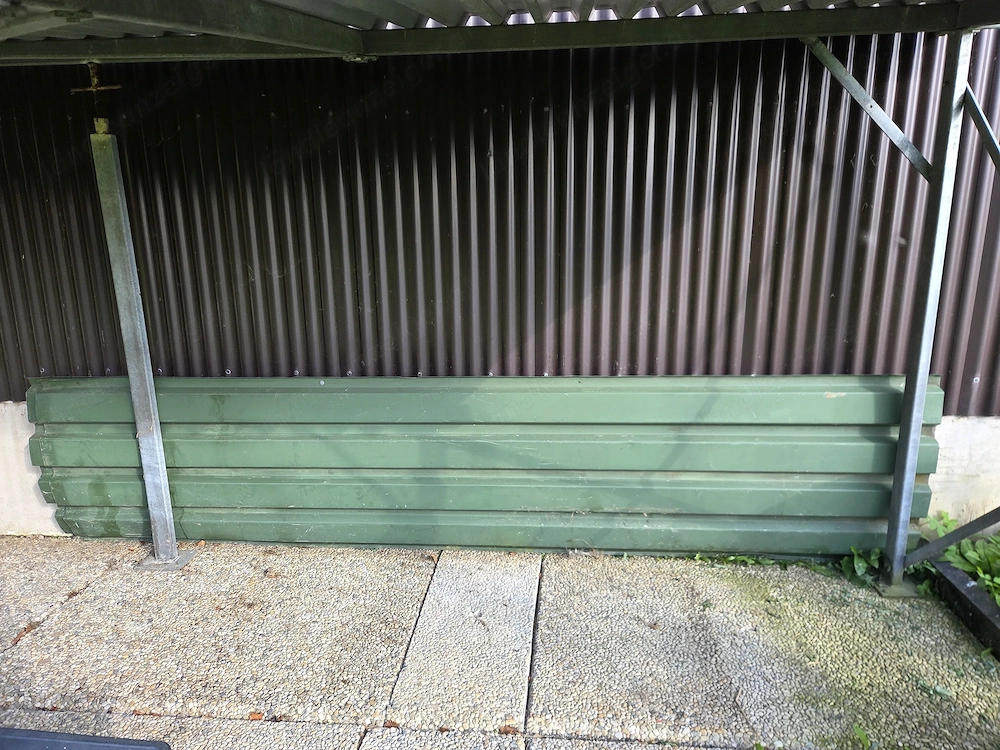 Trapezblech  Brennholz Abdeckung