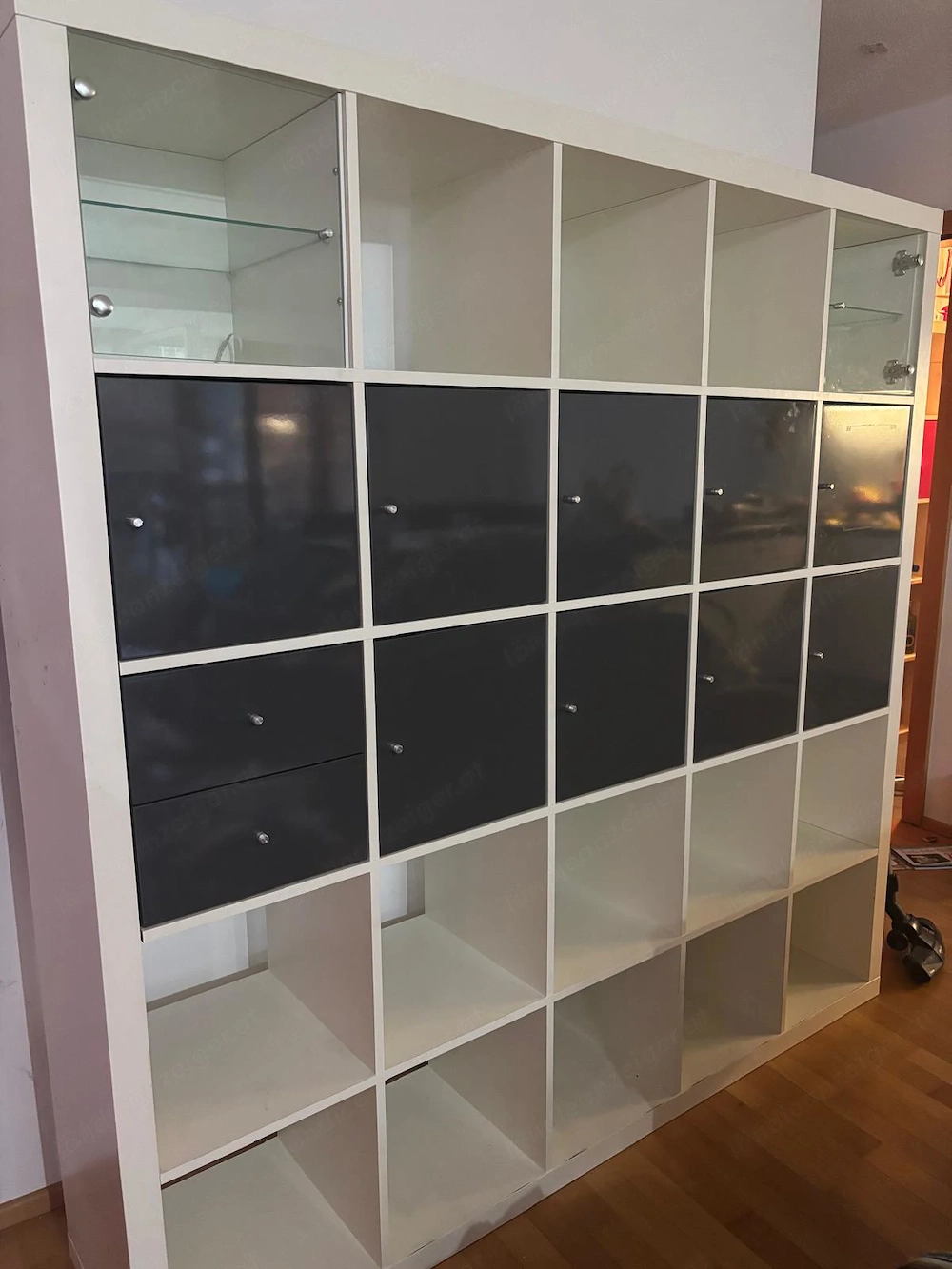 IKEA Kallax weiß 5x5 mit Einsatz