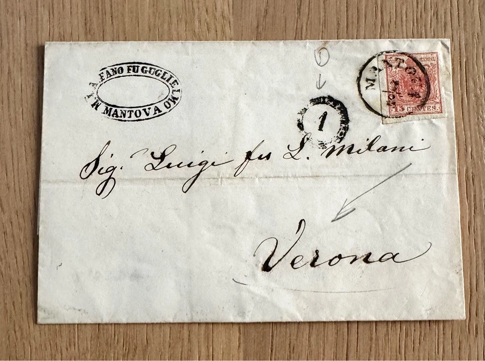 Faltbrief Österreich 1855