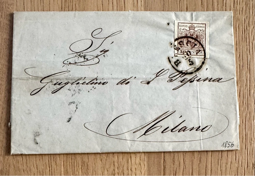 Faltbrief Österreich 1856