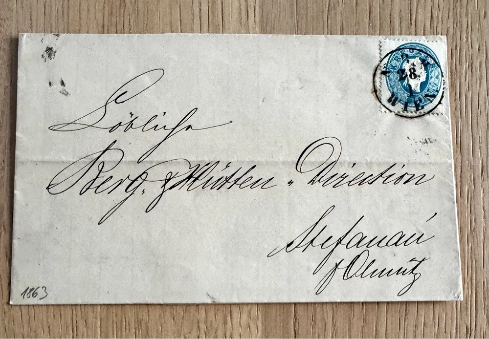 Faltbrief Österreich 1863