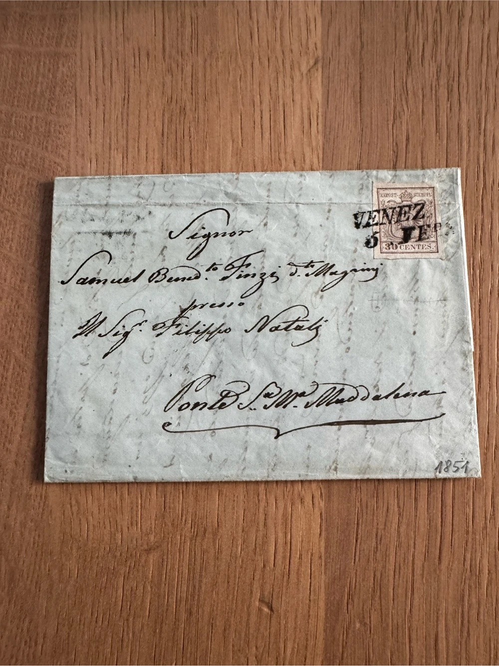 Faltbrief Österreich 1851