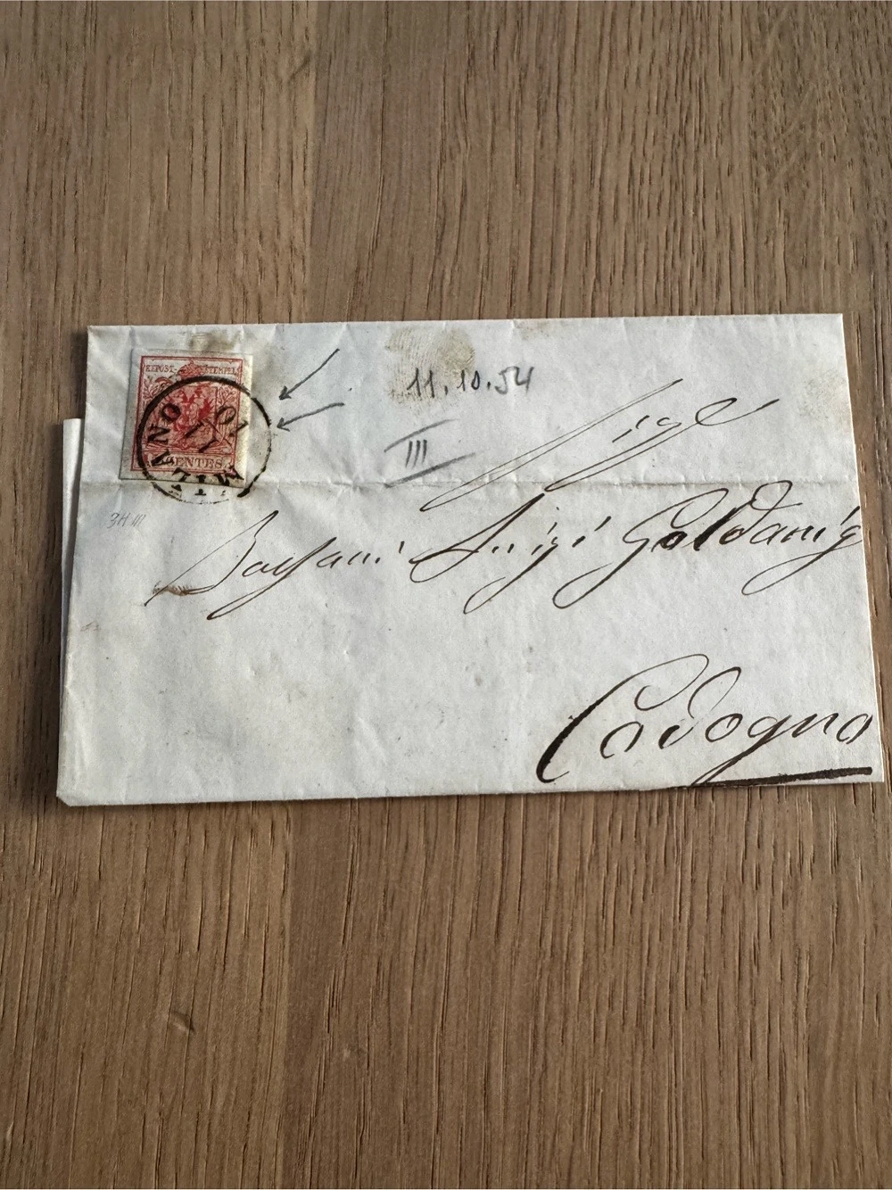 Faltbrief Österreich 1854