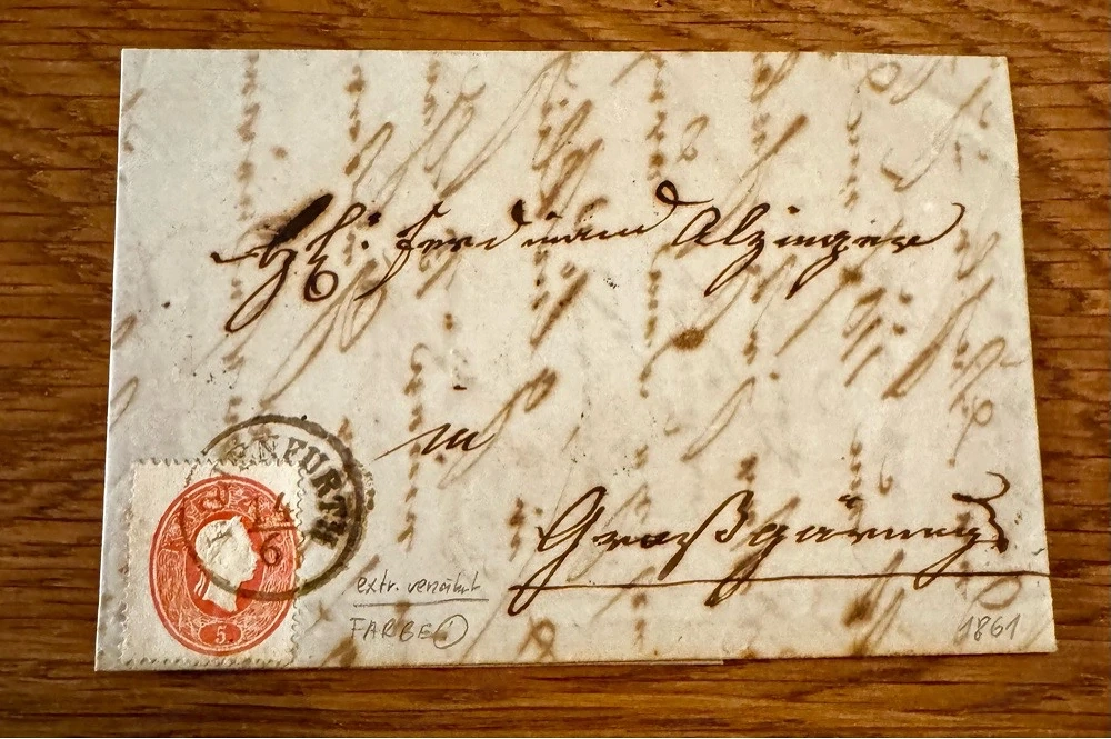 Faltbrief Österreich 1861