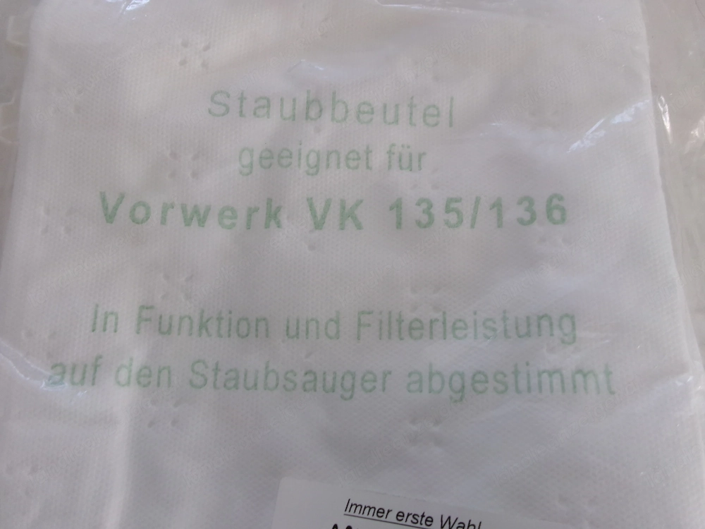 Vorwerk - Staubbeutel VK135 136