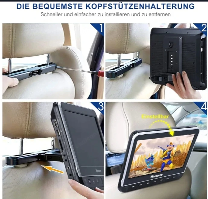 Tragbarer DVD-Player  NAVISKAUTO 10.1" - Neu