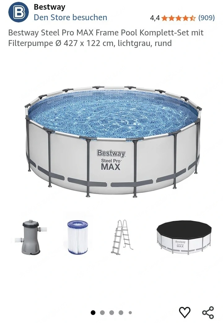 Bestway Frame Pool Set Steel Pro Max 427 x 122 cm