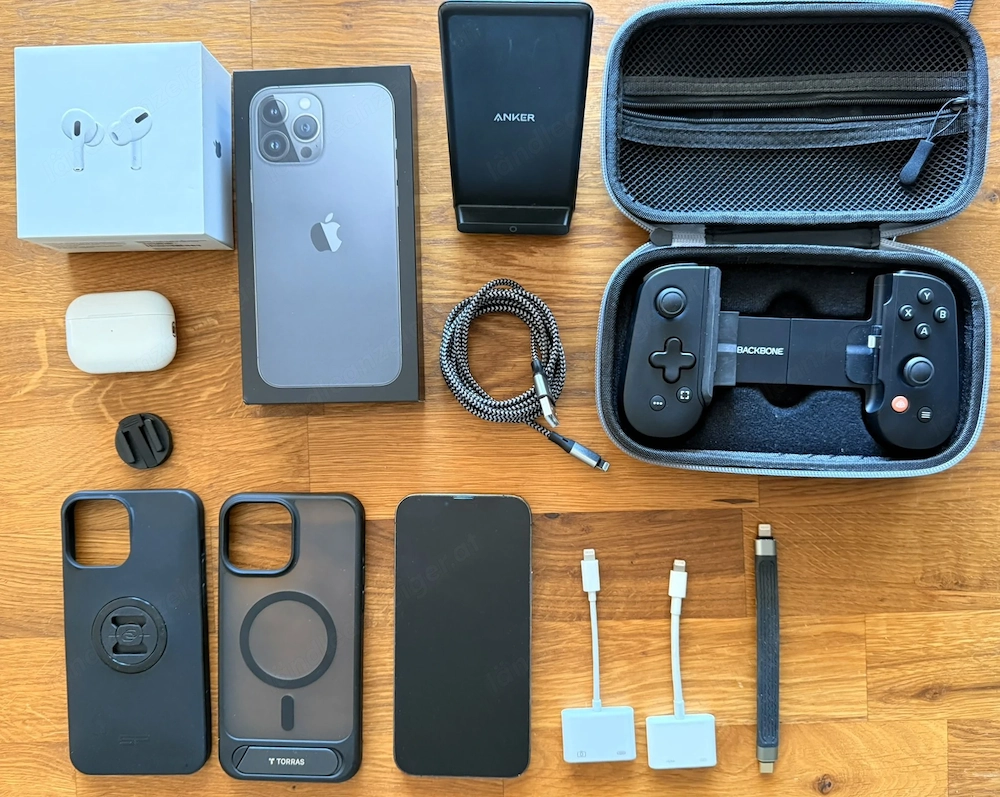 iPhone 13 Pro Max 512GB + AirPods Pro 2 + Backbone + Zubehör (Top Zustand)