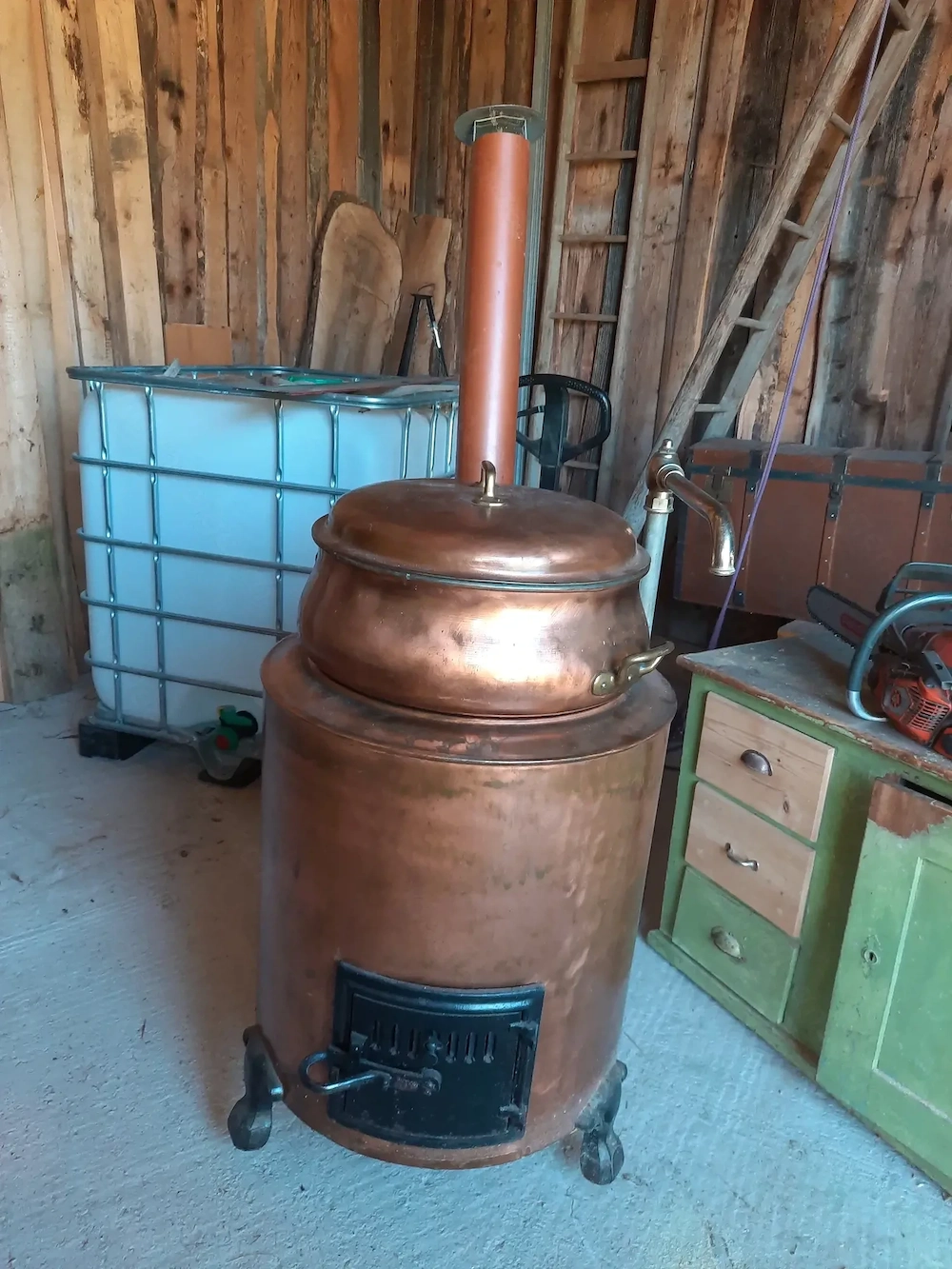 Alter Waschkessel Kupfer 