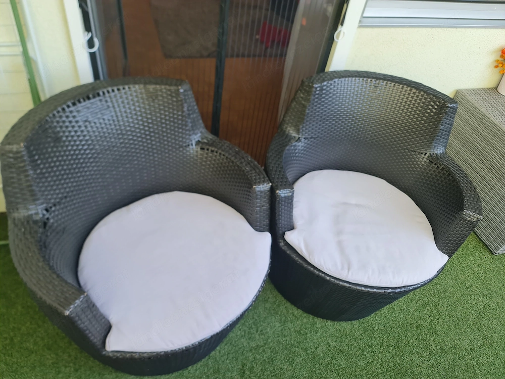 Rattan Sessel mit Sitzauflage