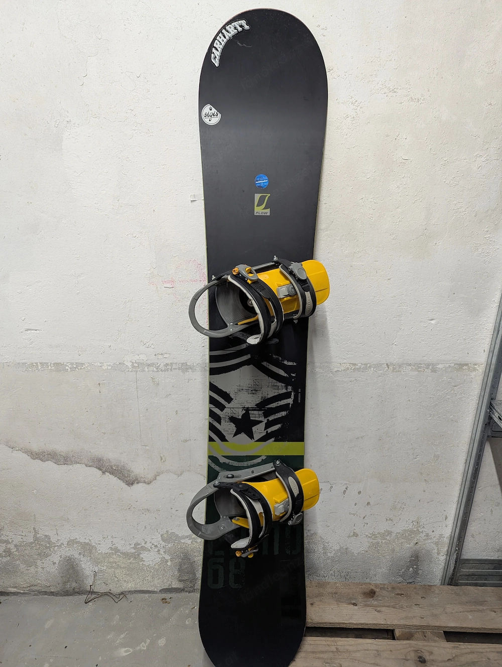 Snowboard Set Flow 168cm - Burton Bindung - Burton Schuhe 43