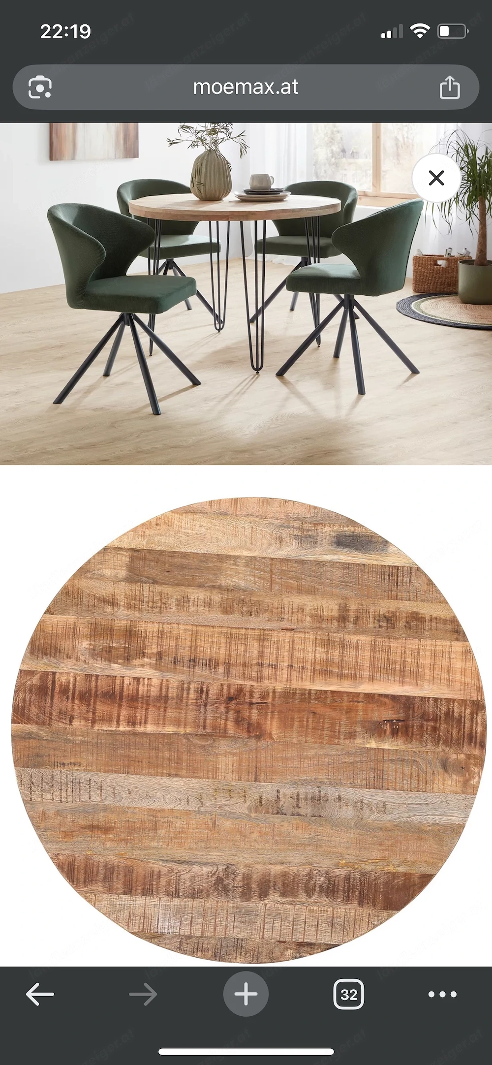 Esstisch aus Mangoholz