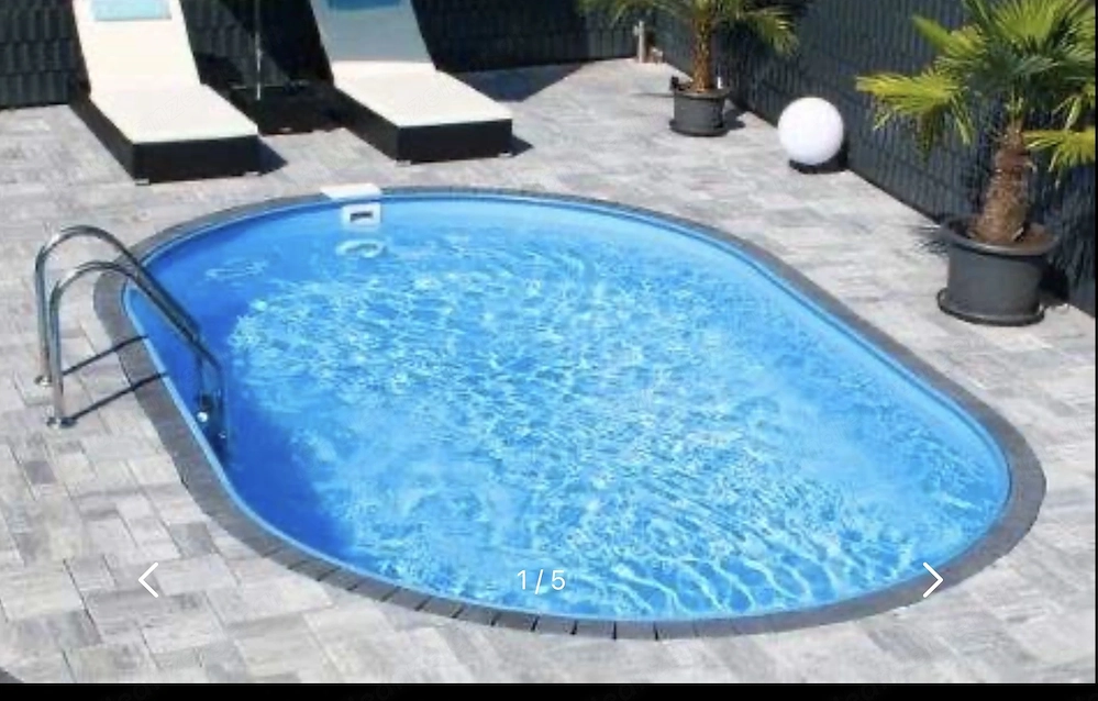 Pool Stahlwand-Ovalpool POOLSANA HQ 4,90 x 3,00 x 1,20 m PROFI-Set