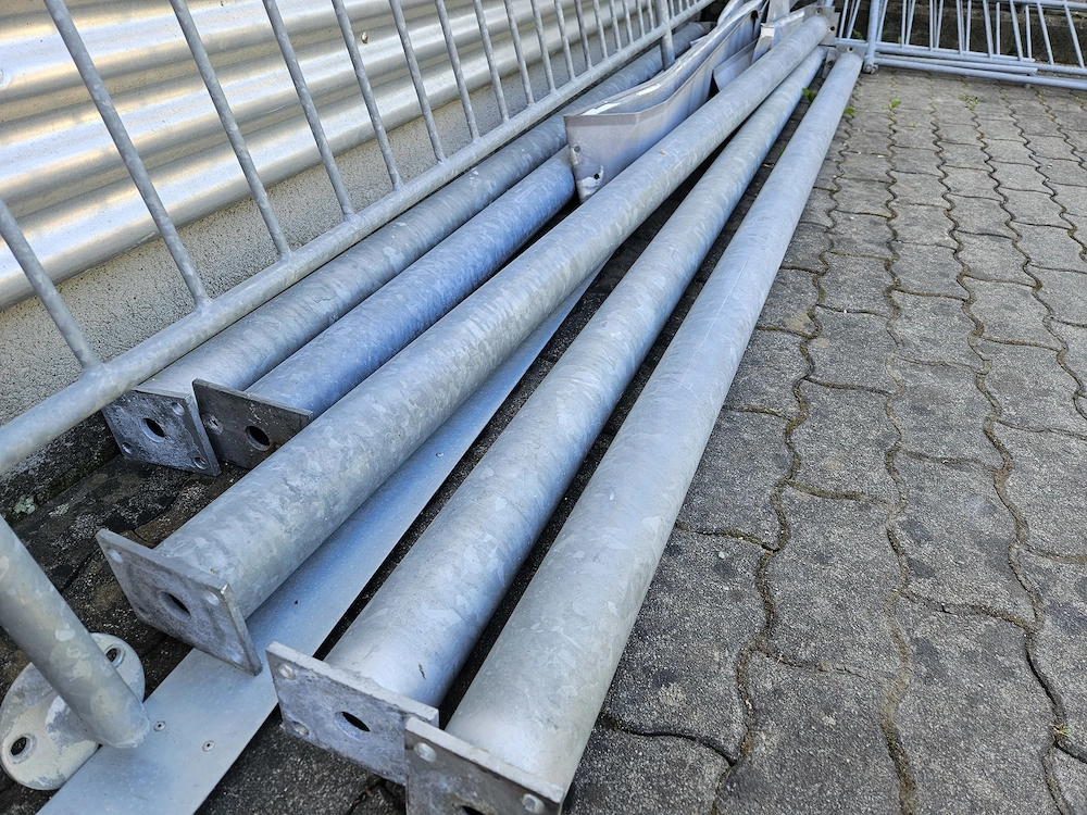 Verzinkte Stahlsäulen 2,8 m, 100 100 mm