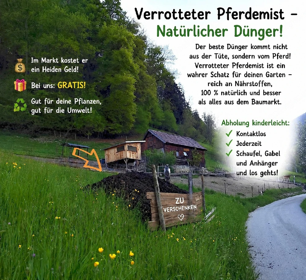 Verschenke verotteten Pferdemist