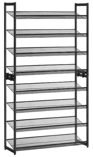 Originalverpackt SONGMICS Schuhregal Metall mit 8 Ebenen, 2x4 Regal