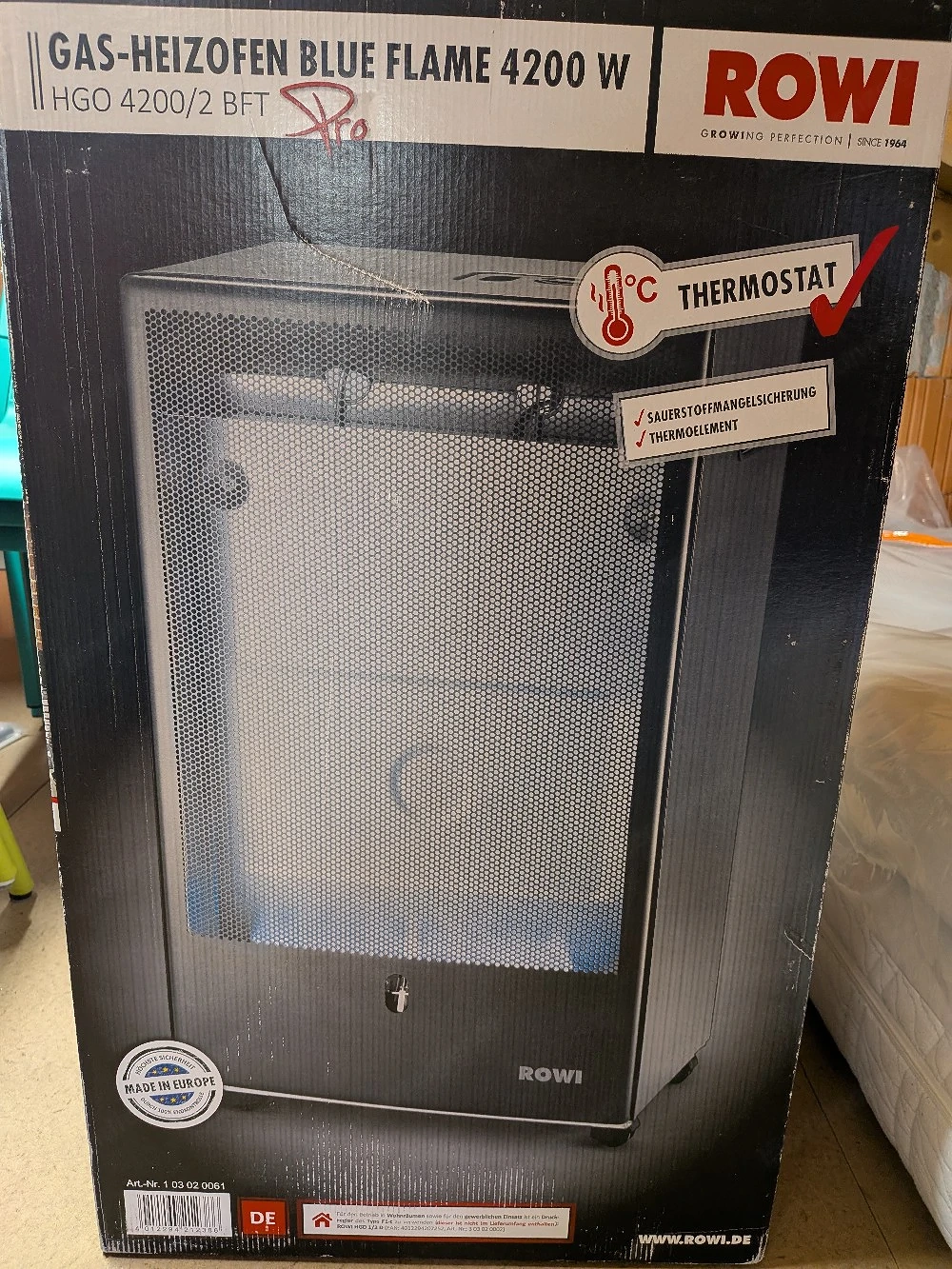 Rowi Gasheizofen Blue Flame