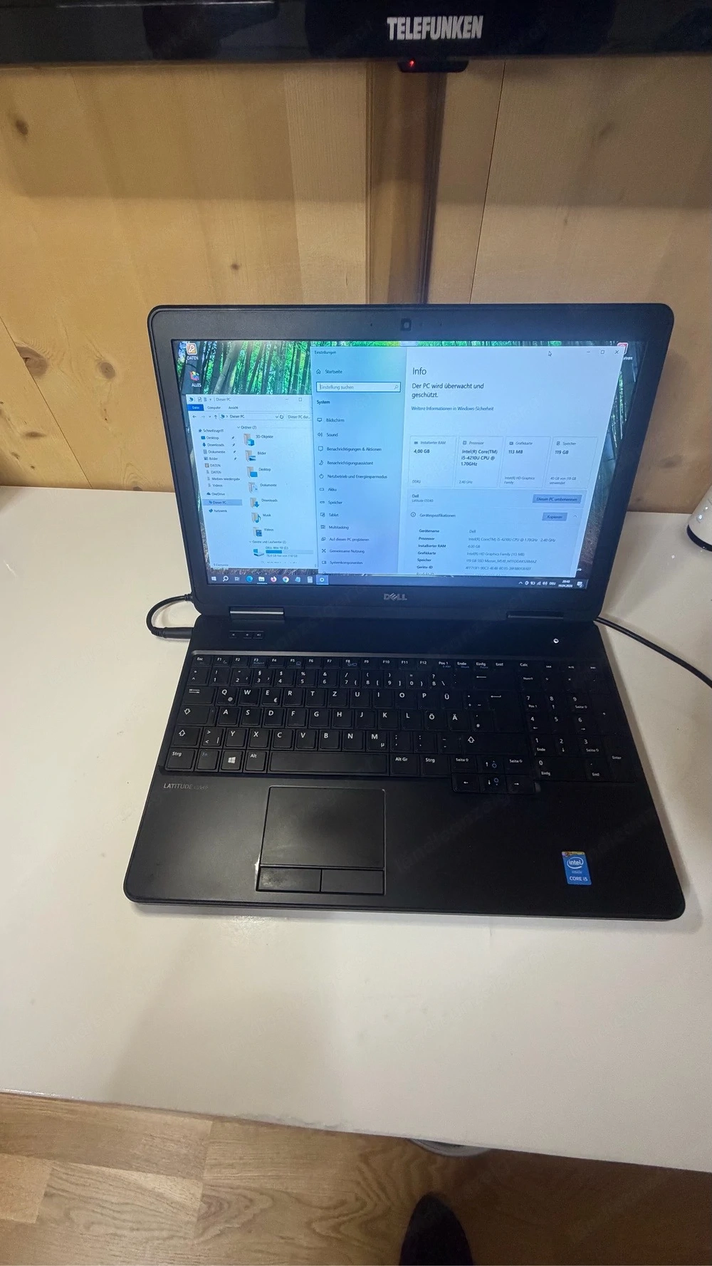 DELL LAPTOP E5540  Intel I5 prozessör 15.6Zoll Led Display Windows 10 64Bit-2026 Version  4GB RAM