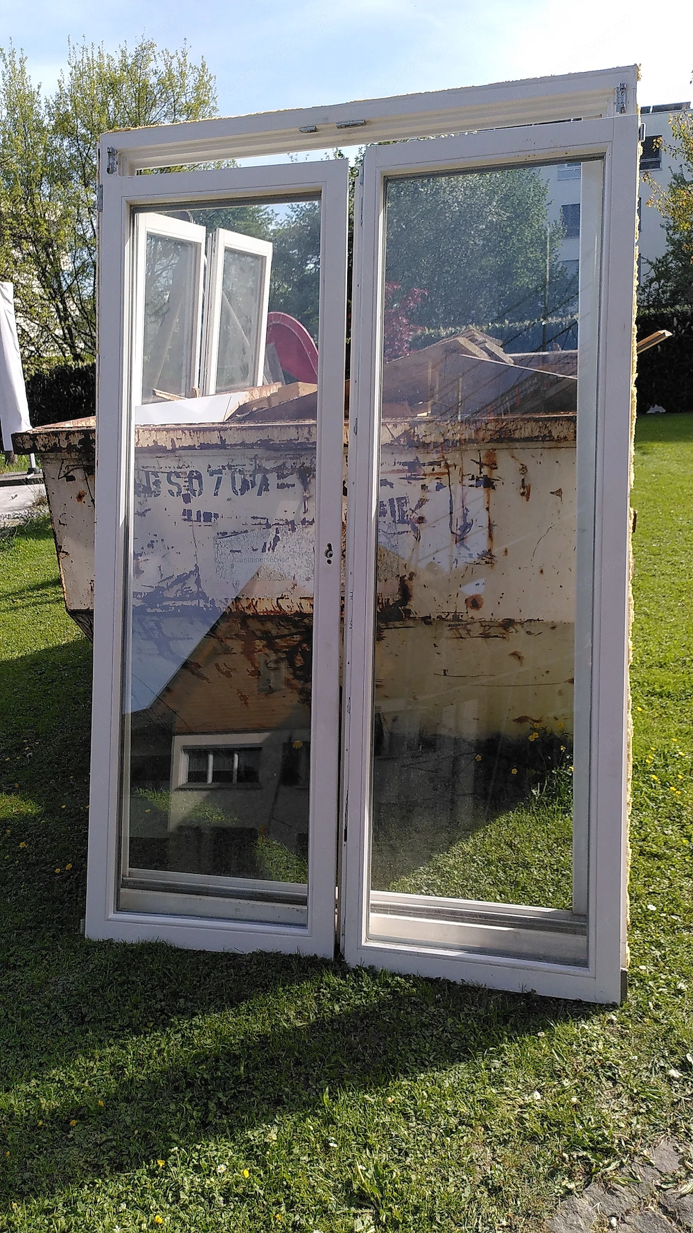 Flügeltür, weiß, Holzrahmen 