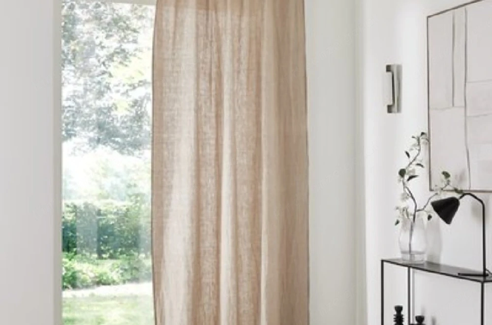 4 Stk. Leinen Funktionsgardinen